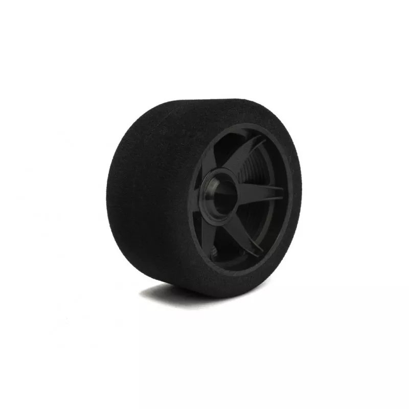 Moosgummi-Reifen Härte 45 auf Felgen Carbon vorne 69mm (2)
