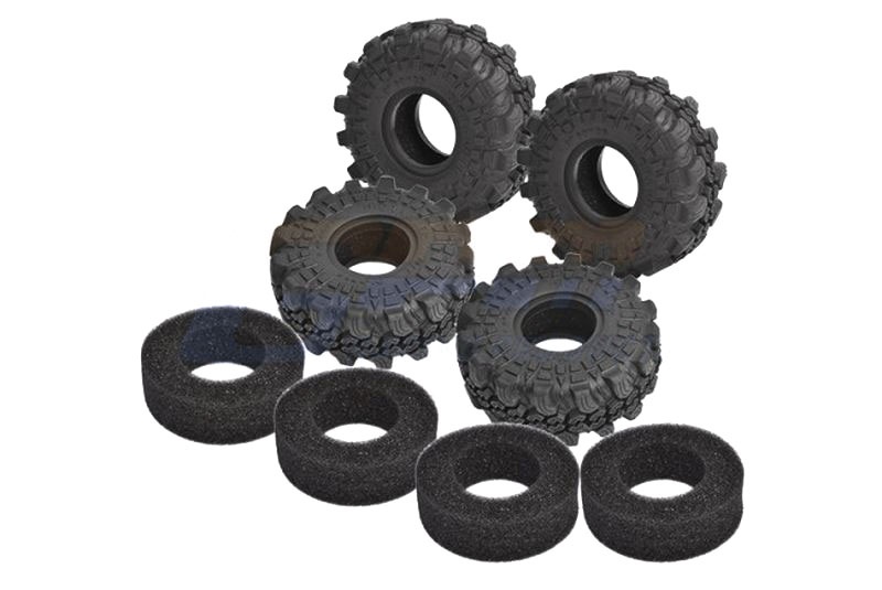 Gummi-Reifen 1.0 mit Einlagen 60x25mm (4)