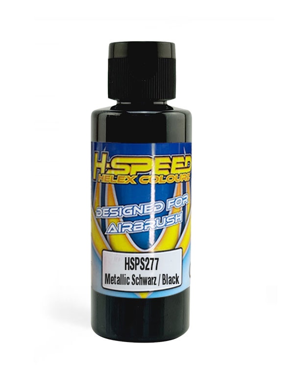 Lexan Airbrush Farbe 60 ml Metallic Schwarz / Black