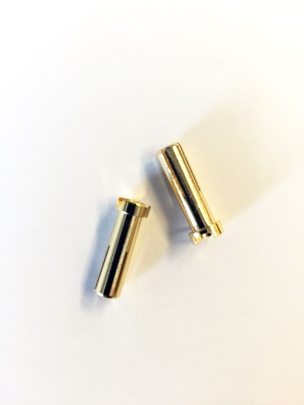 5mm Goldkontaktstecker 18mm  (2Stk)