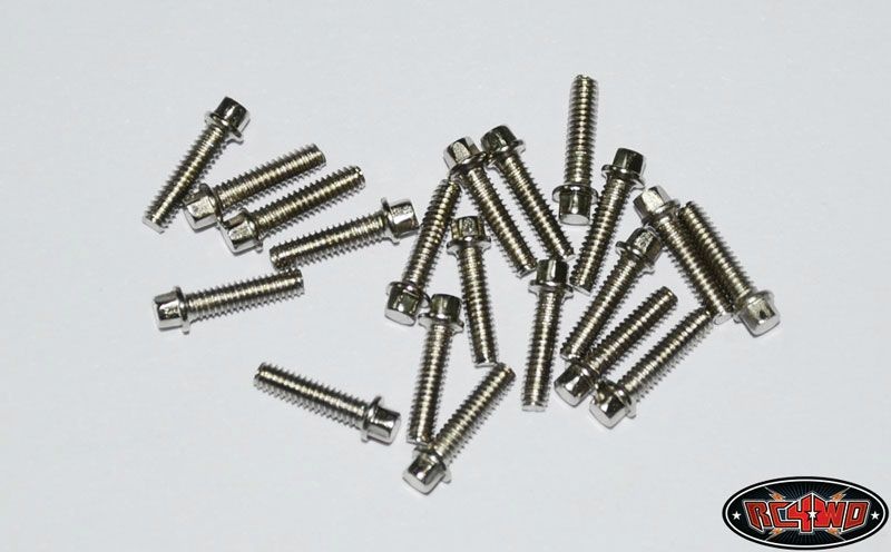 RC4WD Miniature Scale Hex Bolts (M2 x 8mm) (Silver)