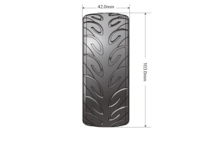 GT-Tarmac MFT-Reifen supersoft auf Felge schwarz 17mm (2)