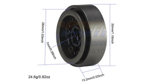 Beadlock 1.0 6-Loch-Felgen Alu silber 26x13,2mm (4)
