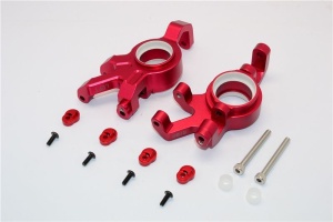 ALUMINUM FRONT KNUCKLE ARMS WITH COLLARS 14PC SET red