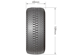 SC-Groove Reifen soft auf Felge schwarz 12/14/17 mm (2)