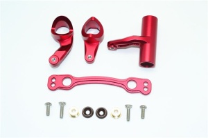 ALUMINUM STEERING ASSEMBLY- 12PC SET red
