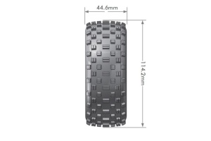 B-Rock Reifen soft auf Felge schwarz 17mm (2)
