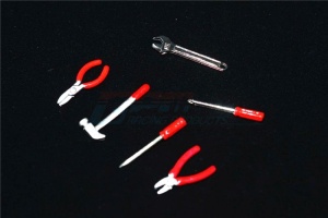 SCALE ACCESSORIES FOR CRAWLERS: METAL TOOLS -6PC SET