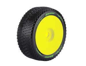 B-Groove Reifen supersoft auf Felge gelb 17mm (2)