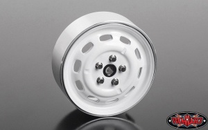 Stamped Steel 1.7 10-Oval Hole Wheels (White)