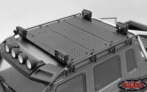 Command Roof Rack w/ Diamond Plate & 4x Square Lights