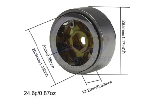 Beadlock 1.0 Stern-Felgen Alu schwarz 26,5x13,2mm (4)