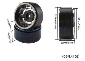 Beadlock 1.33 6-Loch-Felgen Alu silber 37x20mm (2)