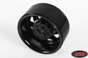 6 Lug Wagon 1.9 Steel Stamped Beadlock Wheels (Black) (4)