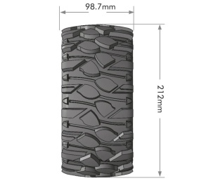 X-Rowdy MFT-Reifen soft auf Felge schwarz 24mm (2)