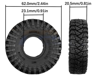 High-Grip-Reifen 1.0 mit Einlagen 62x20,5mm (4)