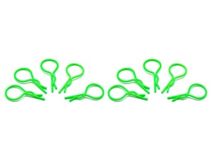 big body clip 1/10 - fluorescent green  (10)