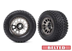 Gravix BELTED Reifen auf XRT-Felge schwarz-chrom 24mm (2)