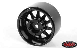 Deep Dish Wagon 1.55 Stamped Steel Beadlock Wheels (Black)