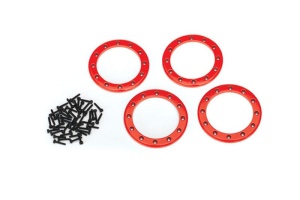 Beadlock-Ring 2.2 Aluminium rot mit Schrauben (4)
