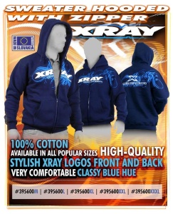 Kaputzensweater mit Reisverschluss Blau (XXL)