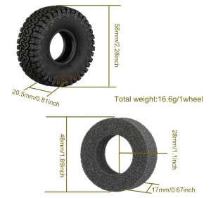 Grip-Reifen 1.0 mit Einlagen 53x20,5mm (4)