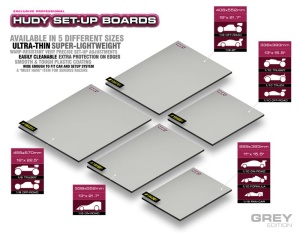 Flat Set-up Platte für 1/8 Onroad - Lightweight - Grau