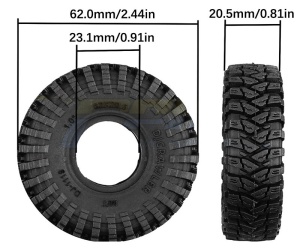 Grip-Reifen 1.0 mit Einlagen 62x20,5mm (4)