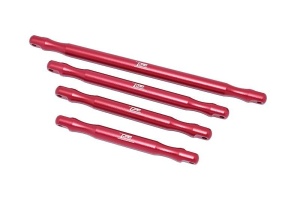 ALUMINUM FRONT&REAR SUPPORT BRACE BAR -4PC red