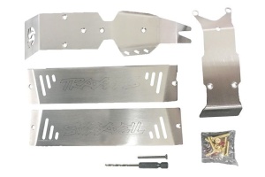 STAINLESS STEEL SKID PLATES ft, CENTER, rr CHASSIS -24PCS