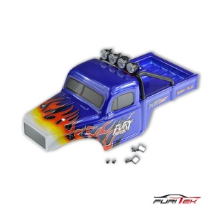 BLUE WITH FLAMES FURY WAGON BODY FOR FX118