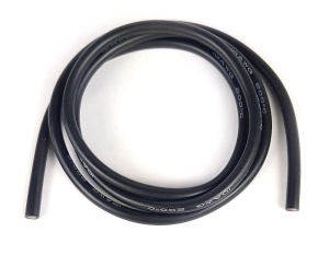 flexibles Silikonkabel 10AWG 1m schwarz