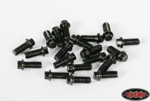 Miniature Scale Hex Bolts (M2.5 x 6mm) (Schwarz)