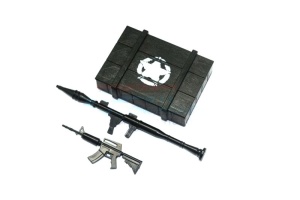 SCALE ACCESSORIES: WEAPON BOX+WEAPON FOR CRAWLERS (A) -3PCS