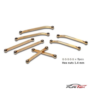 BRASS HIGH CLEARANCE LINKS SET FOR SCX24 GLADIATOR