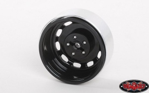 Stamped Steel 1.7 10-Oval Hole Wheels (Black)