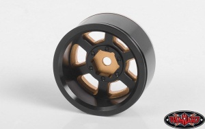 Six-Spoke 1.55 Internal Beadlock Wheels (Gold)