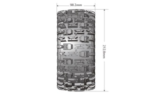 X-Pioneer MFT-Reifen soft auf Felge schwarz 24mm (2)