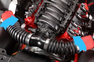 V8 Ls3 Motor Doppel-Luftfilter schwarz