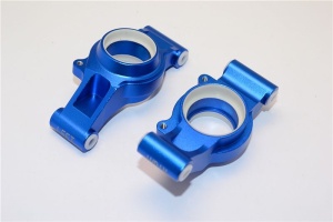 ALUMINUM REAR KNUCKLE ARMS WITH COLLARS 2PC SET blue
