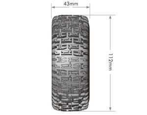 SC-Pioneer Reifen soft auf Felge schwarz 12/14/17mm (2)