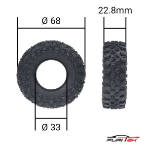 Mudder-XL Reifen extra soft (68x22,8mm/ID 33mm) (4)
