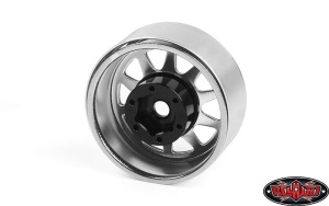 OEM 6-Lug Stamped Steel 1.55 Beadlock Wheels (Black&Chrome)
