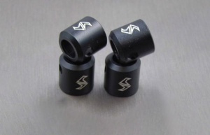 SAMIX SCX10-2 alum black drivershaft cups 4pcs