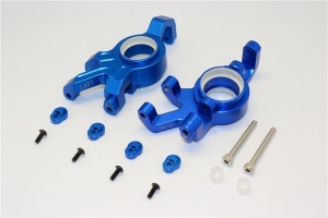 ALUMINUM FRONT KNUCKLE ARMS WITH COLLARS 14PC SET blue