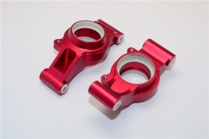 ALUMINUM REAR KNUCKLE ARMS WITH COLLARS 2PC SET red