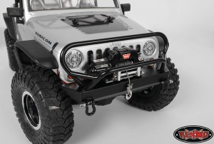 Tough Armor Winch Bumper with Grill Guard for Axial Jeep Rub