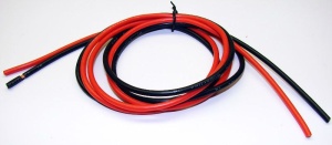 14Gauge Superflex Kabel rot&schwarz 3ft