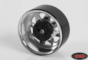 6 Lug Wagon 1.9 Steel Stamped Beadlock Wheels (Chrome)