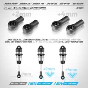 COMPOSITE SHOCK BALL JOINT +2MM & +4MM (2+2)